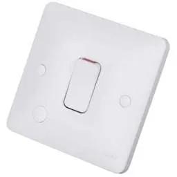 Electrical Lighting Hager Sollysta 20A DP Switch with Flex Outlet White - Electrical Lighting Hager Sollysta 20A DP Switch with Flex Outlet White