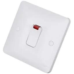 Electrical Lighting Hager Sollysta 20A DP Switch with Neon White - Electrical Lighting Hager Sollysta 20A DP Switch with Neon White