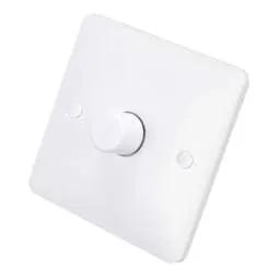 Electrical Lighting Hager Sollysta 400W 1 Gang 2 Way LED Dimmer White - Electrical Lighting Hager Sollysta 400W 1 Gang 2 Way LED Dimmer White