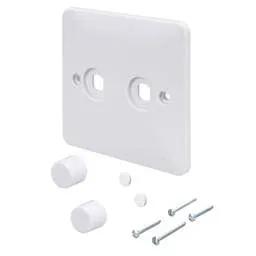 Electrical Lighting Hager Sollysta 2 Gang Rotary Dimmer Switch Plate Kit White - Electrical Lighting Hager Sollysta 2 Gang Rotary Dimmer Switch Plate Kit White