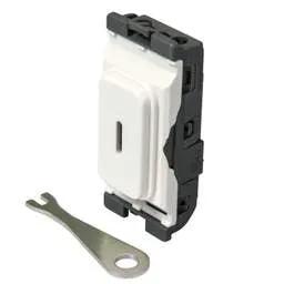 Electrical Lighting Hager Sollysta 20A Double Pole Grid Key Switch - Electrical Lighting Hager Sollysta 20A Double Pole Grid Key Switch
