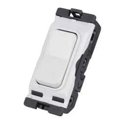Electrical Lighting Hager Sollysta 2 Way & Centre Off Latching Grid Switch White - Electrical Lighting Hager Sollysta 2 Way & Centre Off Latching Grid Switch White