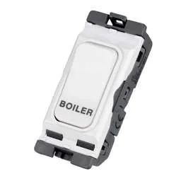 Electrical Lighting Hager Sollysta 20A Double Pole Grid Switch marked Boiler - Electrical Lighting Hager Sollysta 20A Double Pole Grid Switch marked Boiler