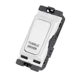 Electrical Lighting Hager Sollysta 20A Double Pole Grid Switch marked Tumble Dryer - Electrical Lighting Hager Sollysta 20A Double Pole Grid Switch marked Tumble Dryer