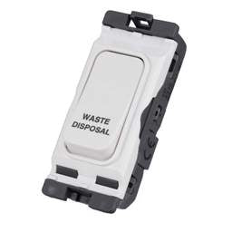 Electrical Lighting Hager Sollysta 20A Double Pole Grid Switch marked Waste Disposal - Electrical Lighting Hager Sollysta 20A Double Pole Grid Switch marked Waste Disposal