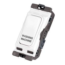 Electrical Lighting Hager Sollysta 20A Double Pole Grid Switch marked Washing Machine - Electrical Lighting Hager Sollysta 20A Double Pole Grid Switch marked Washing Machine