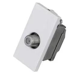 Electrical Lighting Hager Sollysta Single F Type Satellite Euro Module White - Electrical Lighting Hager Sollysta Single F Type Satellite Euro Module White