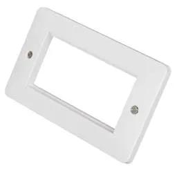 Electrical Lighting Hager Sollysta 2 Gang 4 Euro Module Front Plate - Electrical Lighting Hager Sollysta 2 Gang 4 Euro Module Front Plate