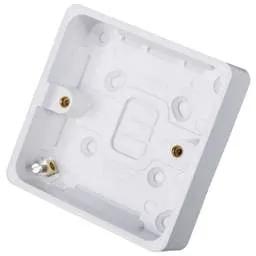 PATRESS BOX Hager Sollysta 1 Gang 20mm Pattress Back Box White - PATRESS BOX Hager Sollysta 1 Gang 20mm Pattress Back Box White