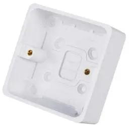 PATRESS BOX Hager Sollysta 1 Gang 28mm Pattress Back Box White - PATRESS BOX Hager Sollysta 1 Gang 28mm Pattress Back Box White