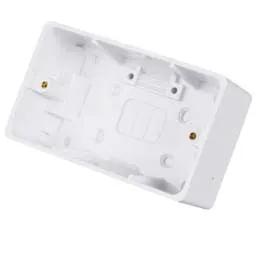 PATRESS BOX Hager Sollysta 2 Gang 46mm Pattress Back Box White - PATRESS BOX Hager Sollysta 2 Gang 46mm Pattress Back Box White