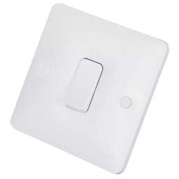 Electrical Lighting Hager Sollysta 10A 1 Gang 1 Way Light Switch White - Electrical Lighting Hager Sollysta 10A 1 Gang 1 Way Light Switch White