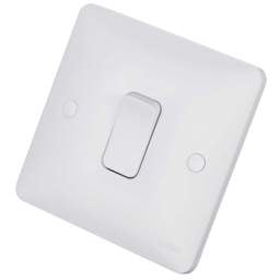 Electrical Lighting Hager Sollysta 10A 1 Gang 2 Way Light Switch White - Electrical Lighting Hager Sollysta 10A 1 Gang 2 Way Light Switch White