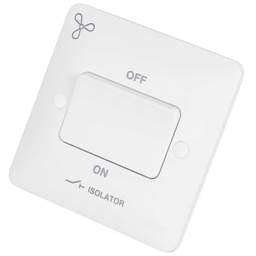 Electrical Lighting Hager Sollysta 10A Triple Pole Fan Isolator Switch with Fan Symbol White - Electrical Lighting Hager Sollysta 10A Triple Pole Fan Isolator Switch with Fan Symbol White