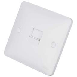 Electrical Lighting Hager Sollysta 1 Gang RJ11 Data Socket White - Electrical Lighting Hager Sollysta 1 Gang RJ11 Data Socket White