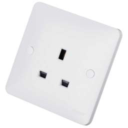 Electrical Lighting Hager Sollysta 13A 1 Gang Unswitched Socket White - Electrical Lighting Hager Sollysta 13A 1 Gang Unswitched Socket White