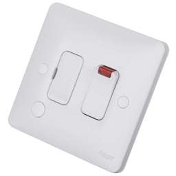 Electrical Lighting Hager Sollysta 13A DP Switched Fused Spur with Neon and Flex Outlet White - Electrical Lighting Hager Sollysta 13A DP Switched Fused Spur with Neon and Flex Outlet White