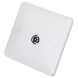 Electrical Lighting Hager Sollysta 1 Gang Coaxial TV Socket Male White - Electrical Lighting Hager Sollysta 1 Gang Coaxial TV Socket Male White