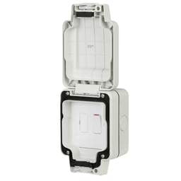 Electrical Lighting Hager Sollysta 13A Switched Fused Spur with Flex Outlet Weatherproof IP66 - Electrical Lighting Hager Sollysta 13A Switched Fused Spur with Flex Outlet Weatherproof IP66