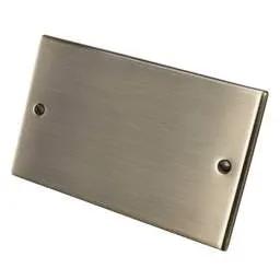 hamilton Hamilton 2 Gang Blank Plate Antique Brass - hamilton Hamilton 2 Gang Blank Plate Antique Brass