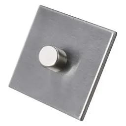 hamilton Hamilton 250W 1 Gang 2 Way LED Trailing/Leading Edge Dimmer Screwless Stainless Steel - hamilton Hamilton 250W 1 Gang 2 Way LED Trailing/Leading Edge Dimmer Screwless Stainless Steel
