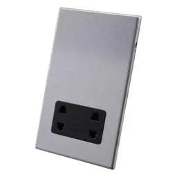 hamilton Hamilton Dual Voltage Shaver Socket Black Insert Screwless Stainless Steel - hamilton Hamilton Dual Voltage Shaver Socket Black Insert Screwless Stainless Steel