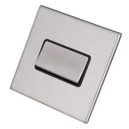 hamilton Hamilton 10A Triple Pole Fan Isolator Switch Black Insert Screwless Stainless Steel - hamilton Hamilton 10A Triple Pole Fan Isolator Switch Black Insert Screwless Stainless Steel