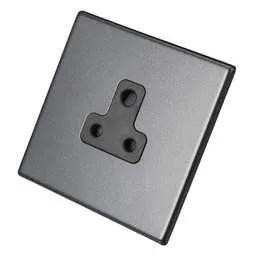 hamilton Hamilton 5A 1 Gang Unswitched Socket Grey Insert Screwless Anthra Grey - hamilton Hamilton 5A 1 Gang Unswitched Socket Grey Insert Screwless Anthra Grey