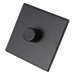 hamilton Hamilton 100W 1 Gang 2 Way LED Trailing/Leading Edge Dimmer Switch Screwless Matt Black - hamilton Hamilton 100W 1 Gang 2 Way LED Trailing/Leading Edge Dimmer Switch Screwless Matt Black