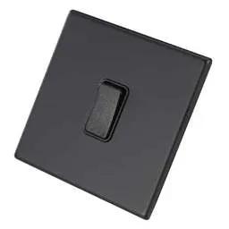 hamilton Hamilton 10A 1 Gang 2 Way Light Switch Black Insert Screwless Matt Black - hamilton Hamilton 10A 1 Gang 2 Way Light Switch Black Insert Screwless Matt Black