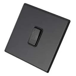hamilton Hamilton 10A 1 Gang Intermediate Switch Black Insert Screwless Matt Black - hamilton Hamilton 10A 1 Gang Intermediate Switch Black Insert Screwless Matt Black