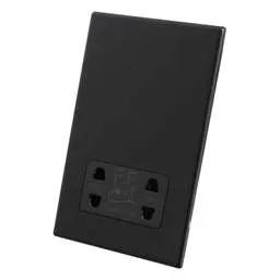 hamilton Hamilton Dual Voltage Shaver Socket Black Insert Screwless Matt Black - hamilton Hamilton Dual Voltage Shaver Socket Black Insert Screwless Matt Black