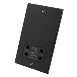 hamilton Hamilton Dual Voltage Shaver Socket Black Insert Matt Black - hamilton Hamilton Dual Voltage Shaver Socket Black Insert Matt Black
