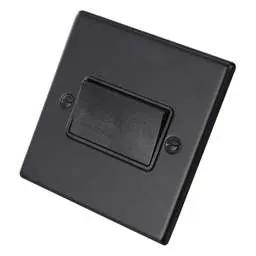 hamilton Hamilton 10A Triple Pole Fan Isolator Switch Black Insert Matt Black - hamilton Hamilton 10A Triple Pole Fan Isolator Switch Black Insert Matt Black