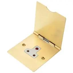 floor sockets Hamilton 5A 1 Gang Unswitched Floor Socket White Insert Satin Brass - floor sockets Hamilton 5A 1 Gang Unswitched Floor Socket White Insert Satin Brass