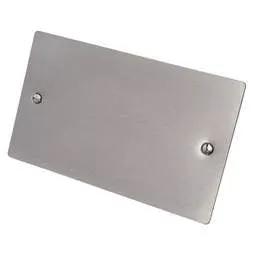 hamilton Hamilton 2 Gang Blank Plate Satin Steel - hamilton Hamilton 2 Gang Blank Plate Satin Steel