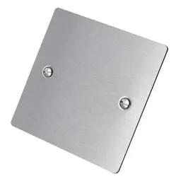 hamilton Hamilton 1 Gang Blank Plate Satin Steel - hamilton Hamilton 1 Gang Blank Plate Satin Steel