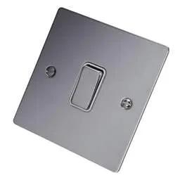 hamilton Hamilton 10A 1 Gang 2 Way Light Switch White Insert Bright Chrome - hamilton Hamilton 10A 1 Gang 2 Way Light Switch White Insert Bright Chrome