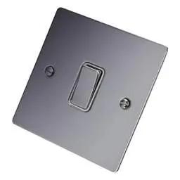 hamilton Hamilton 10A 1 Gang Intermediate Switch White Insert Bright Chrome - hamilton Hamilton 10A 1 Gang Intermediate Switch White Insert Bright Chrome