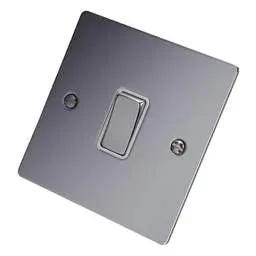 hamilton Hamilton 10A 1 Gang 2 Way Retractive Switch White Insert Bright Chrome - hamilton Hamilton 10A 1 Gang 2 Way Retractive Switch White Insert Bright Chrome