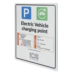 ev charger ICS 467mm x 400mm Public Use Pole Mount Reflective EV Charge Point Sign - ev charger ICS 467mm x 400mm Public Use Pole Mount Reflective EV Charge Point Sign