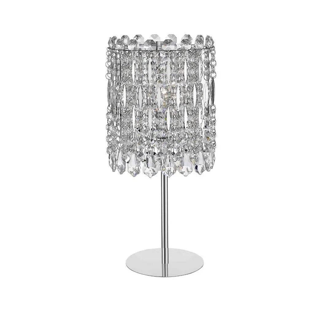 impex Impex CF1924/TL/CH Alita 1 Light Table Lamp Chrome Crystal - impex Impex CF1924/TL/CH Alita 1 Light Table Lamp Chrome Crystal