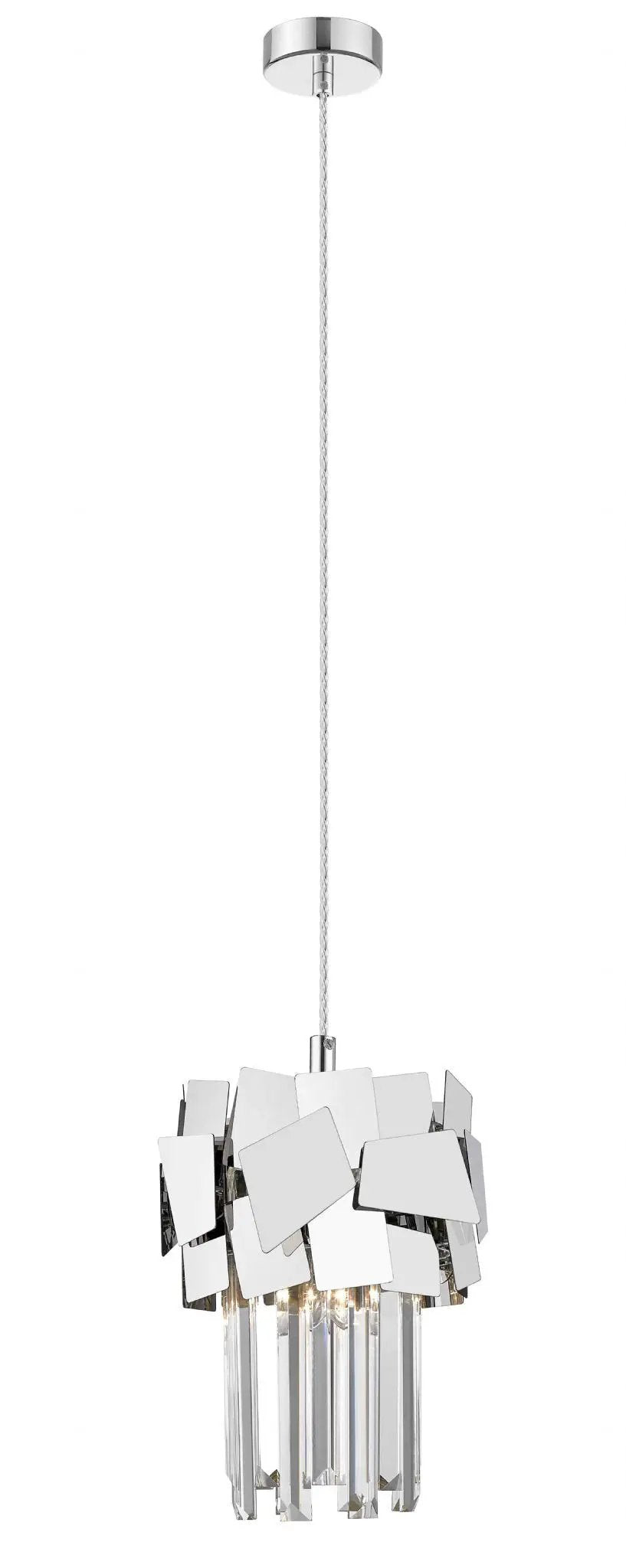 impex Impex CF1929/01/CH Celine 1 Light Pendant Chrome Crystal - impex Impex CF1929/01/CH Celine 1 Light Pendant Chrome Crystal