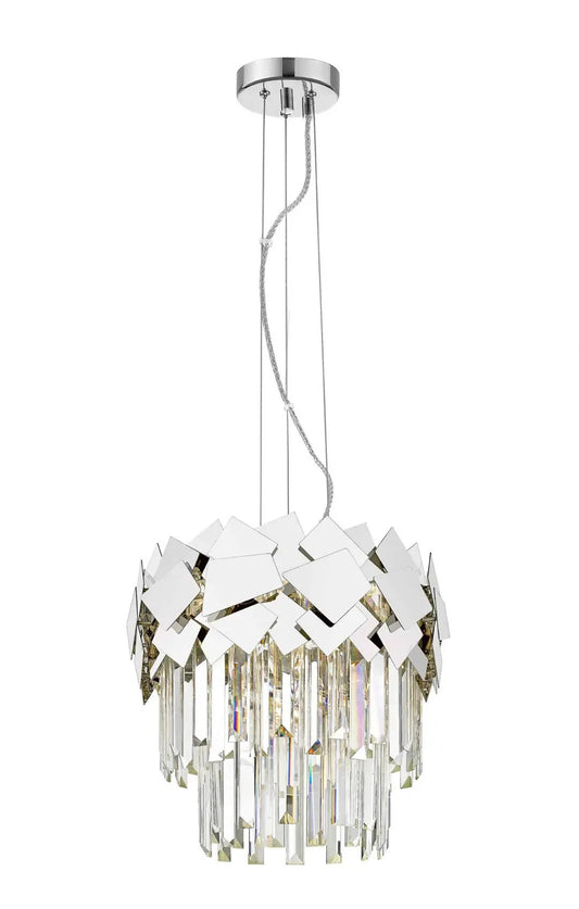 impex Impex CF1929/04/CH Celine 4 Light Pendant Chrome Crystal - impex Impex CF1929/04/CH Celine 4 Light Pendant Chrome Crystal