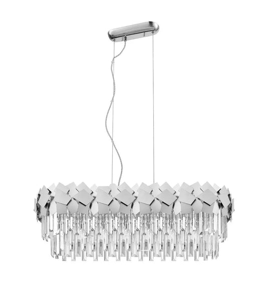 impex Impex CF1929/06/OBL/CH Celine 6 Light Pendant Chrome Crystal - impex Impex CF1929/06/OBL/CH Celine 6 Light Pendant Chrome Crystal