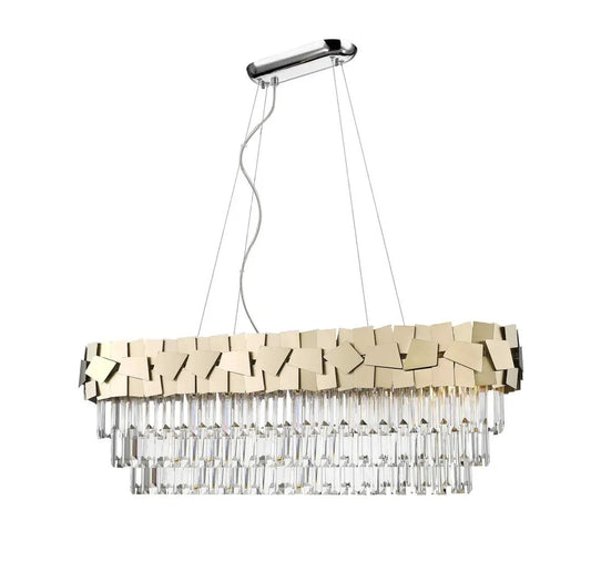 impex Impex CF1929/09/OBL/G Celine 9 Light Pendant Chrome Crystal - impex Impex CF1929/09/OBL/G Celine 9 Light Pendant Chrome Crystal
