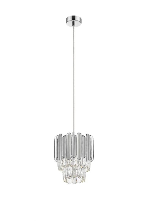 impex Impex CF2103/01/CH Grenada 1 Light Pendant Chrome Crystal - impex Impex CF2103/01/CH Grenada 1 Light Pendant Chrome Crystal