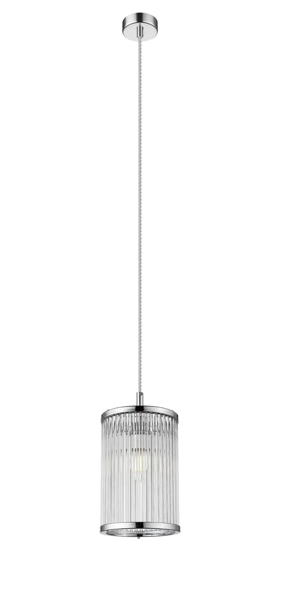 impex Impex CF2106/01/CH Antigua 1 Light Pendant Chrome Crystal - impex Impex CF2106/01/CH Antigua 1 Light Pendant Chrome Crystal