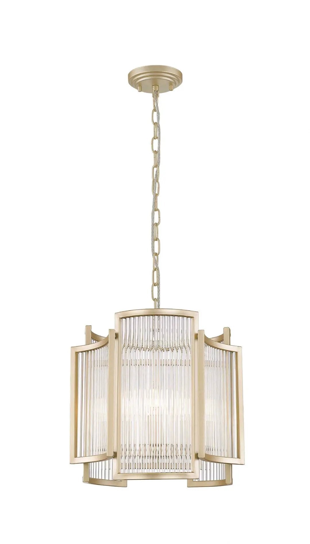 impex Impex CF2106/03/MG Antigua 3 Light Pendant Gold Crystal - impex Impex CF2106/03/MG Antigua 3 Light Pendant Gold Crystal