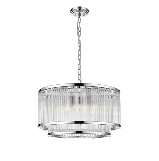 impex Impex CF2106/05/CH Antigua 5 Light Pendant Chrome Crystal - impex Impex CF2106/05/CH Antigua 5 Light Pendant Chrome Crystal